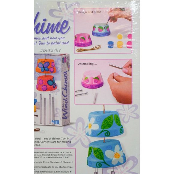 4M Make A Wind Chime Construct & Paint A Wind Chime Kids Children Arts & Crafts - Picture 6 of 6